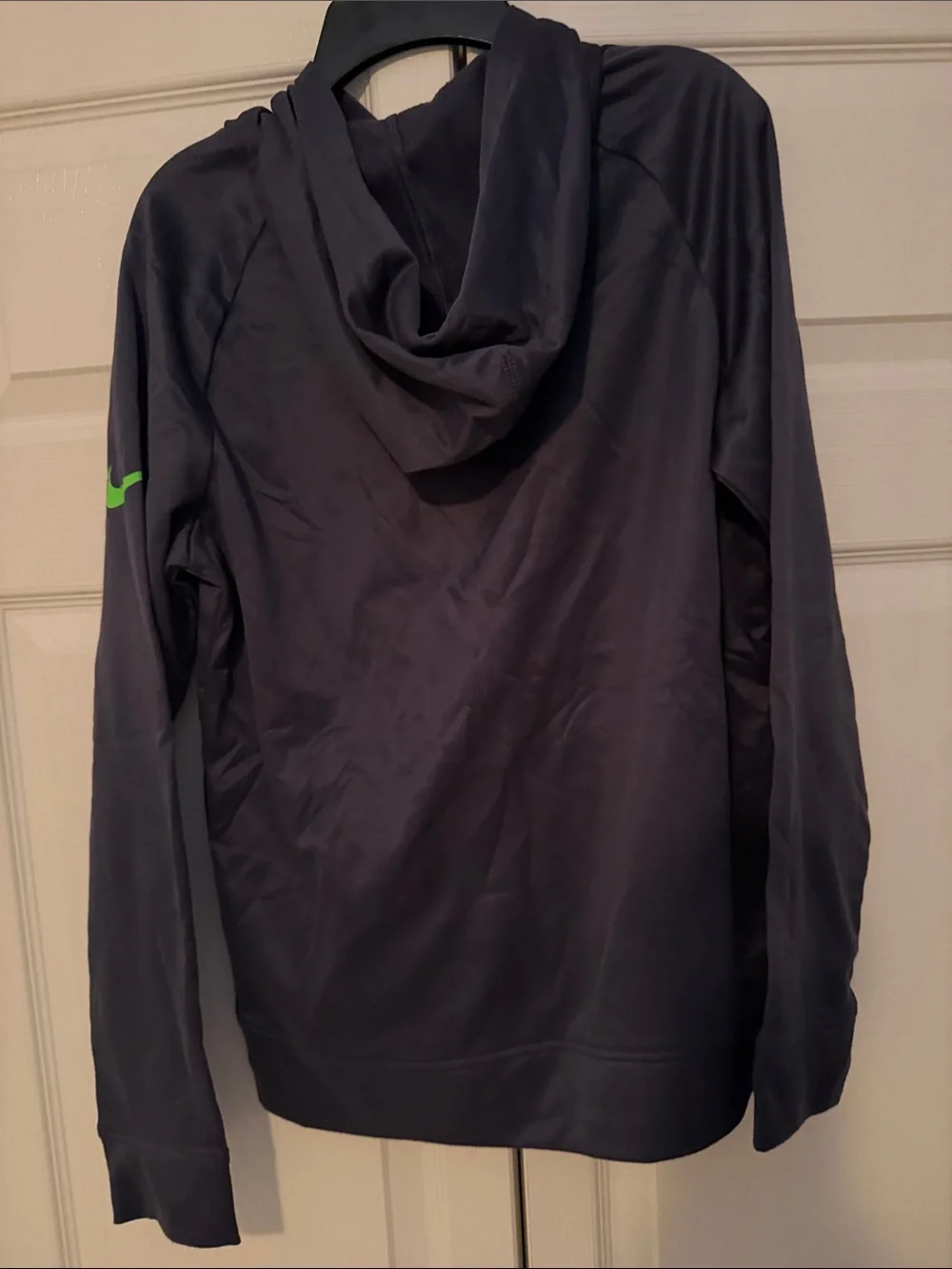 Nike Black Hoodie with Neon Green Swoosh Cluster
